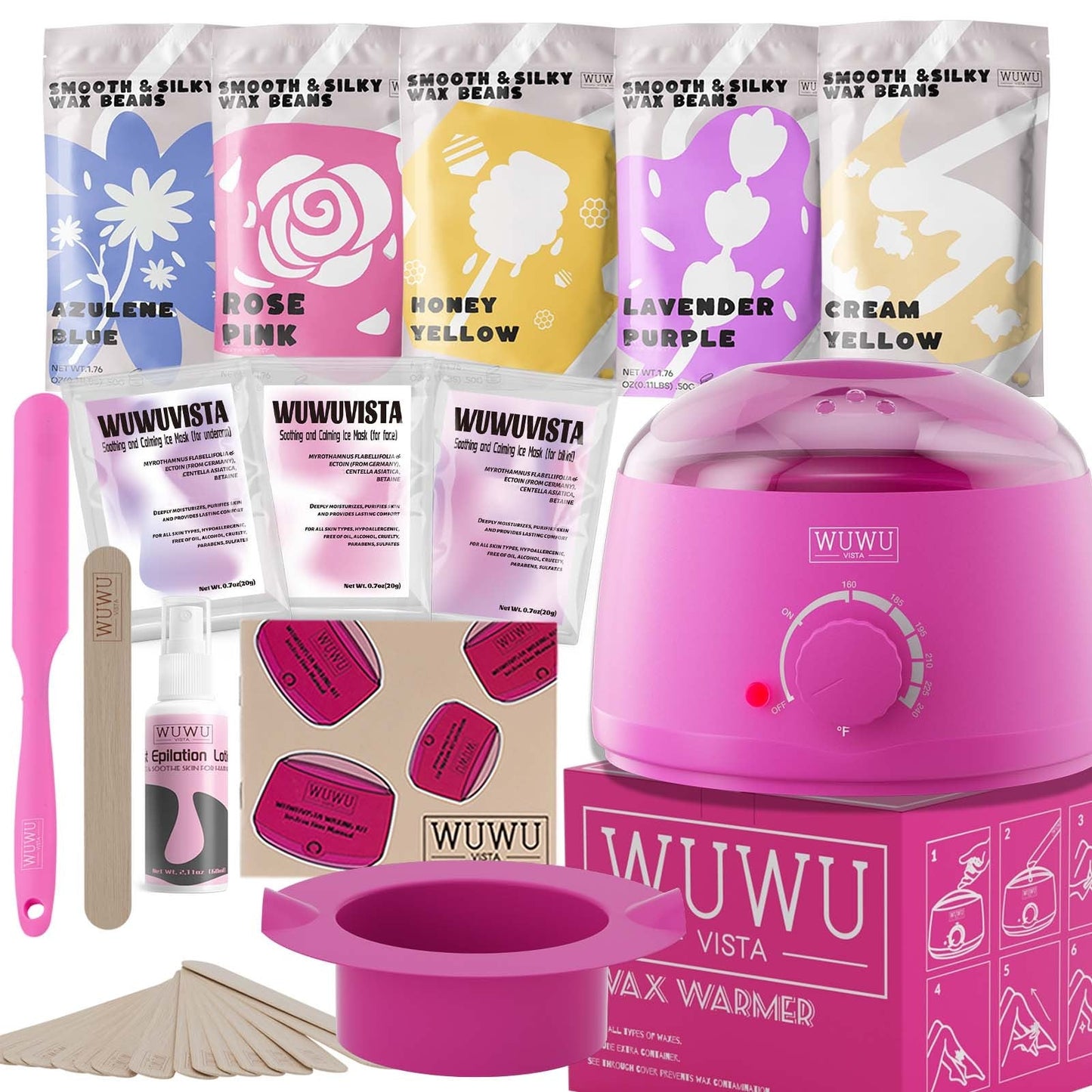 23 Items Professional Hair Remover Wax Kit - waxinity®
